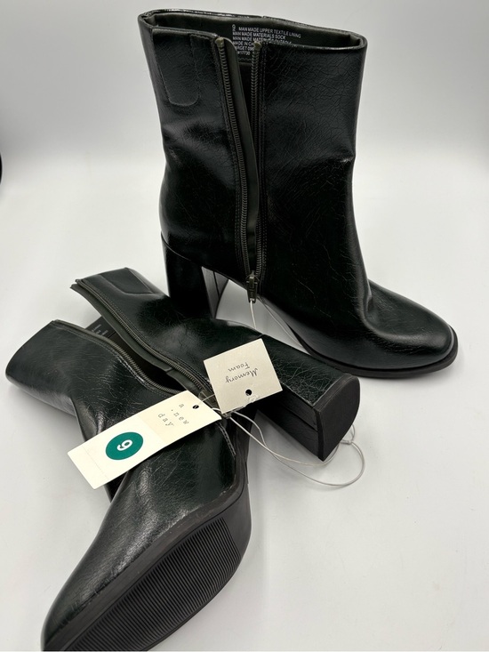 a new day Shoes - Memory Foam Women’s Black Mid Calf Block Heel Ankle Boots Size 9 NWT